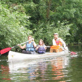 canoe on river